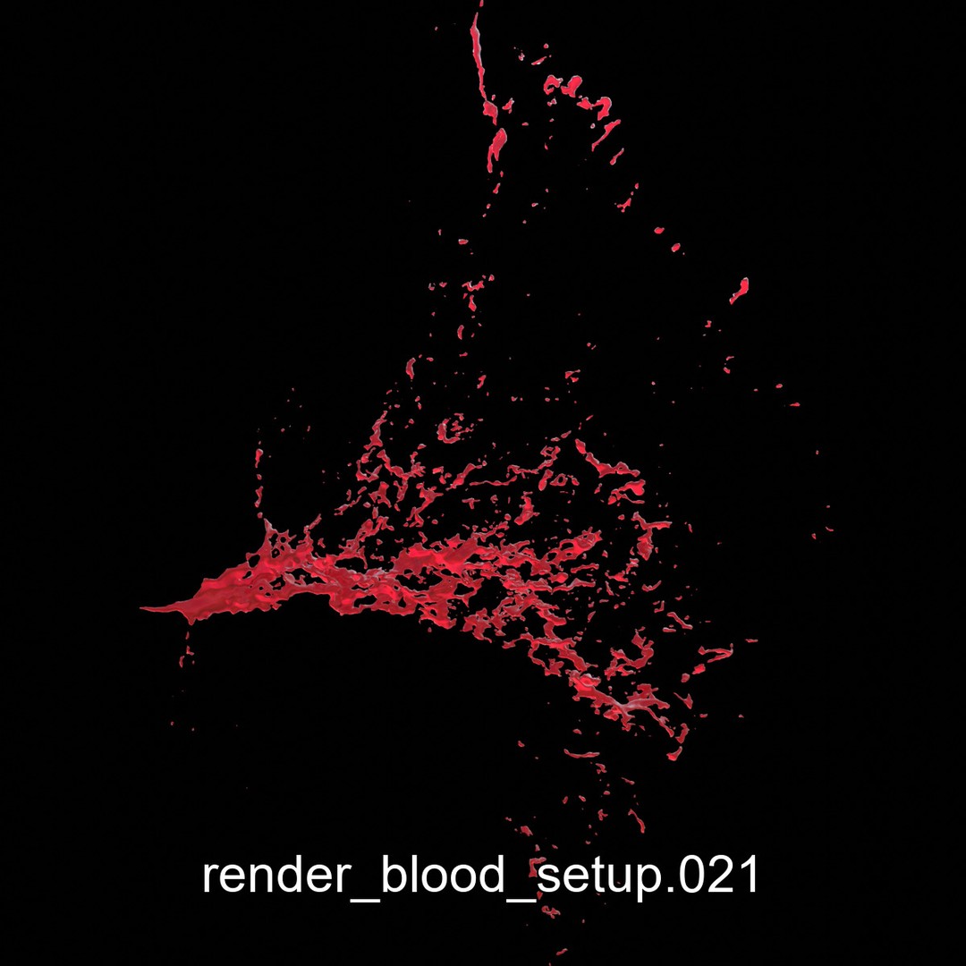 Animated Blood Splashes 3D Model – Liquid Simulation for Action Scenes, Alembic - View 27