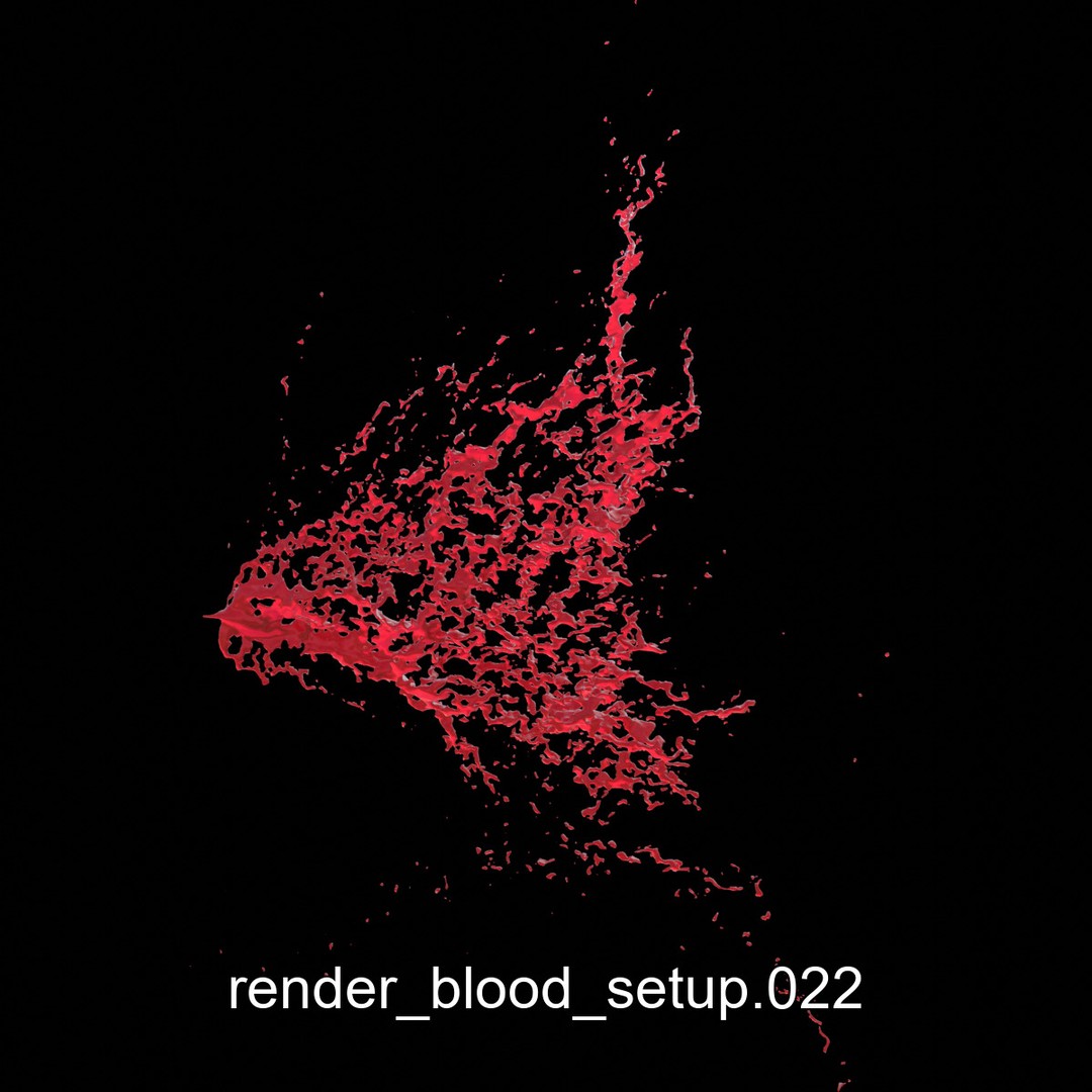 Animated Blood Splashes 3D Model – Liquid Simulation for Action Scenes, Alembic - View 28
