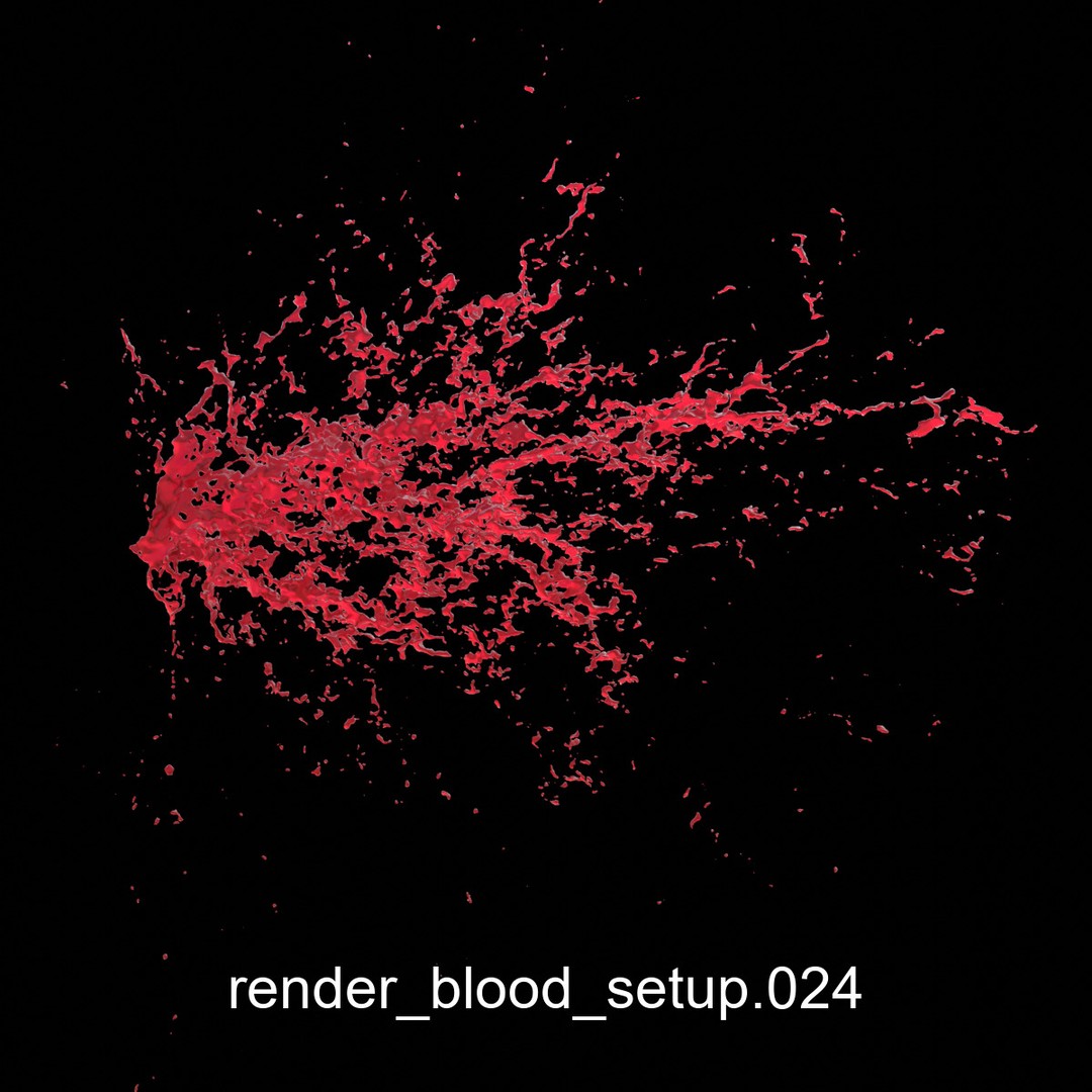 Animated Blood Splashes 3D Model – Liquid Simulation for Action Scenes, Alembic - View 30