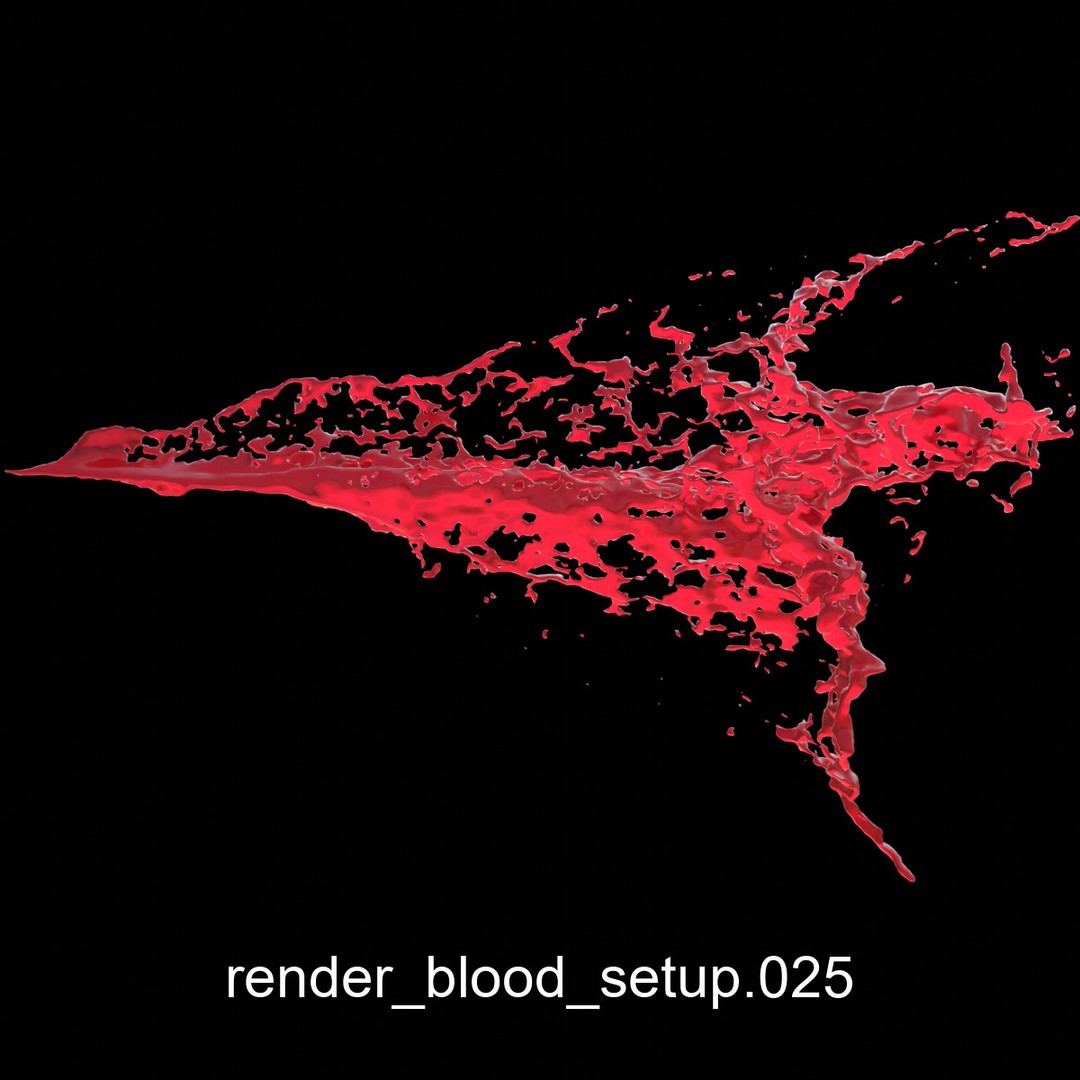 Animated Blood Splashes 3D Model – Liquid Simulation for Action Scenes, Alembic - View 31