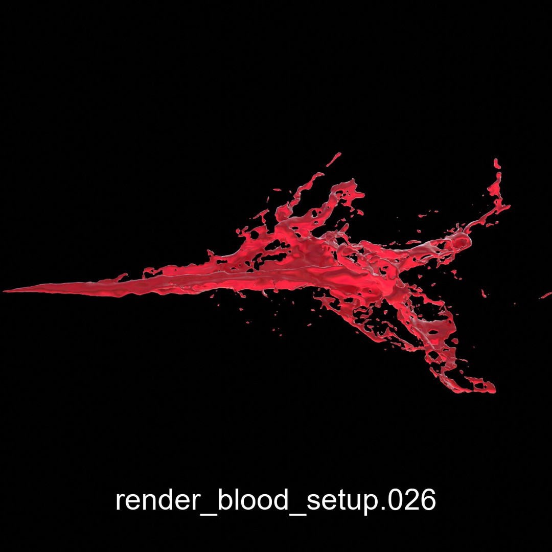Animated Blood Splashes 3D Model – Liquid Simulation for Action Scenes, Alembic - View 32
