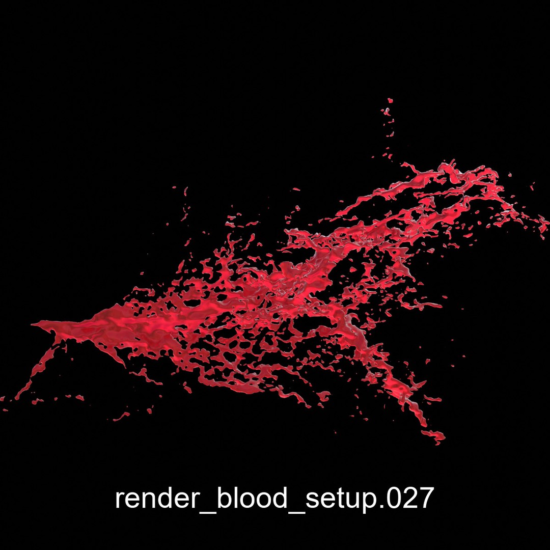 Animated Blood Splashes 3D Model – Liquid Simulation for Action Scenes, Alembic - View 33