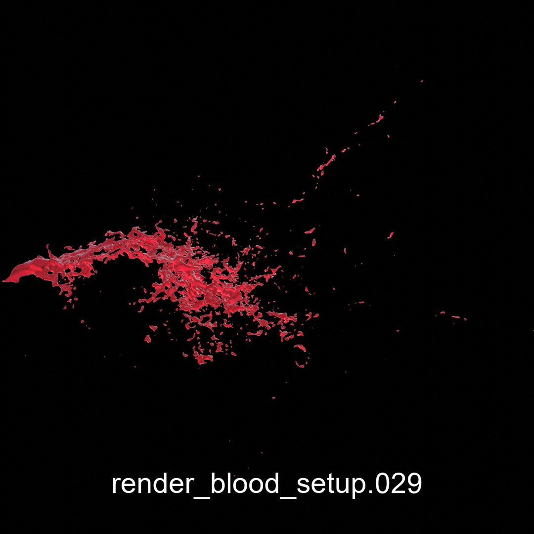 Animated Blood Splashes 3D Model – Liquid Simulation for Action Scenes, Alembic - View 35