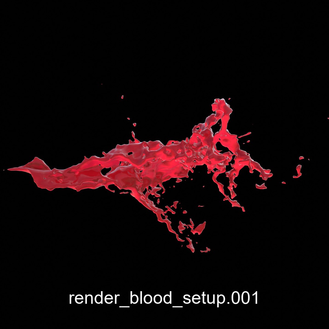 Animated Blood Splashes 3D Model – Liquid Simulation for Action Scenes, Alembic - View 7