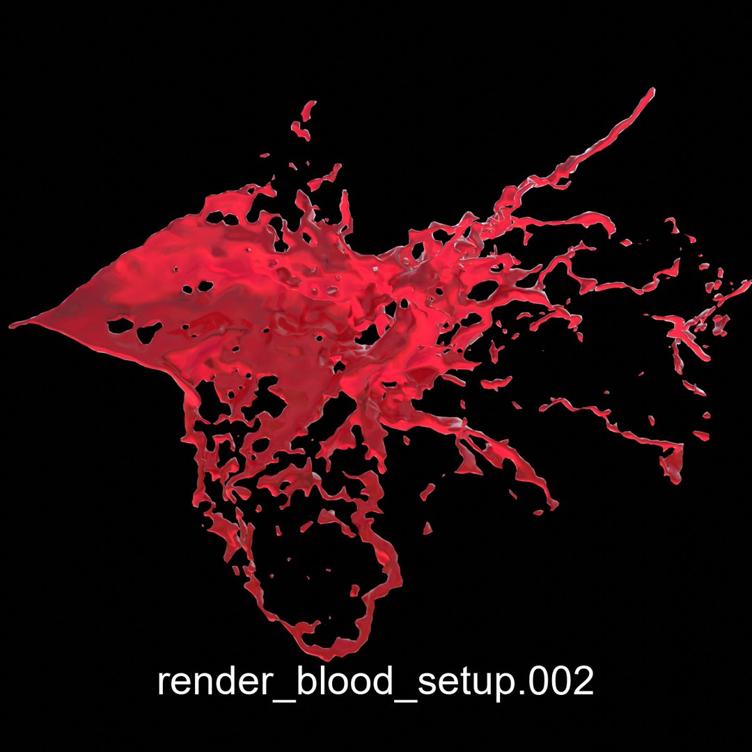 Animated Blood Splashes 3D Model – Liquid Simulation for Action Scenes, Alembic - View 8