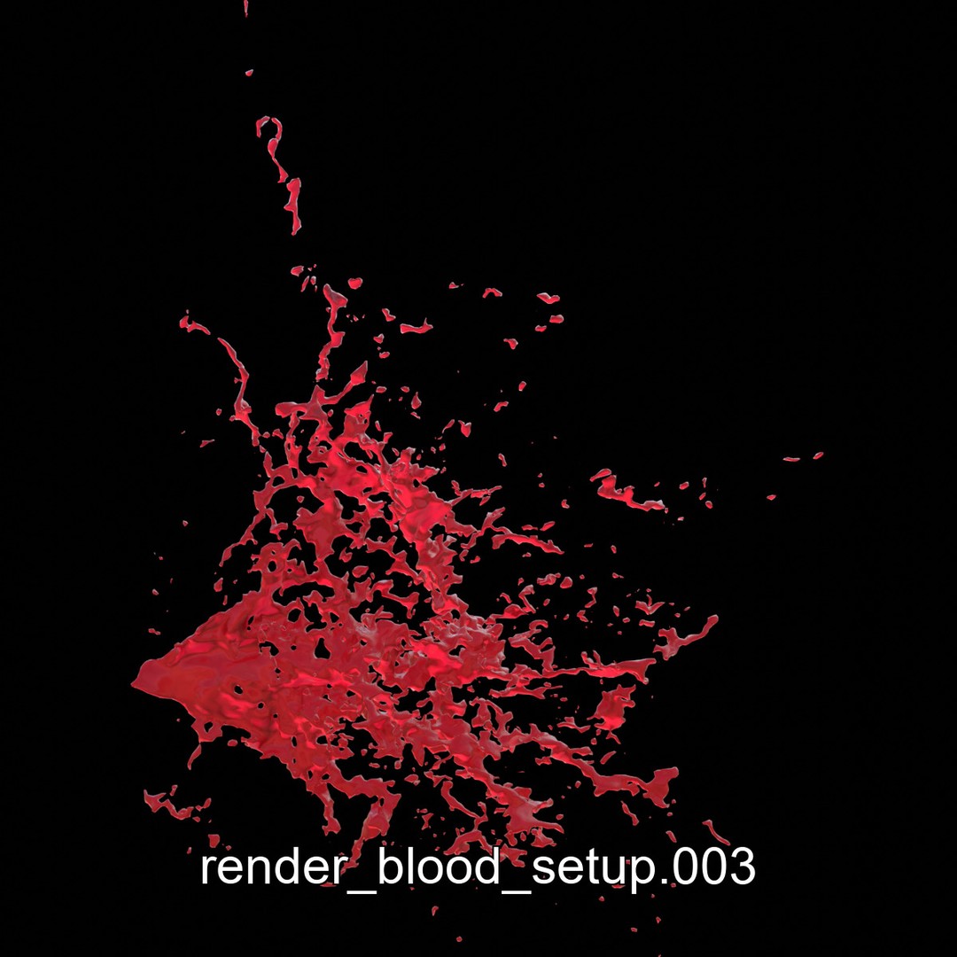 Animated Blood Splashes 3D Model – Liquid Simulation for Action Scenes, Alembic - View 9