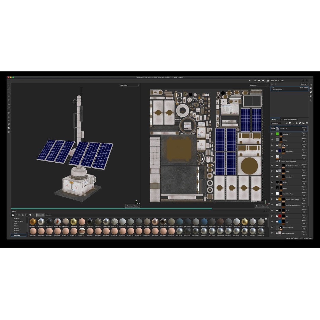 Solar Panel 3D Model – Low Poly PBR Asset, FBX/OBJ Formats - View 12