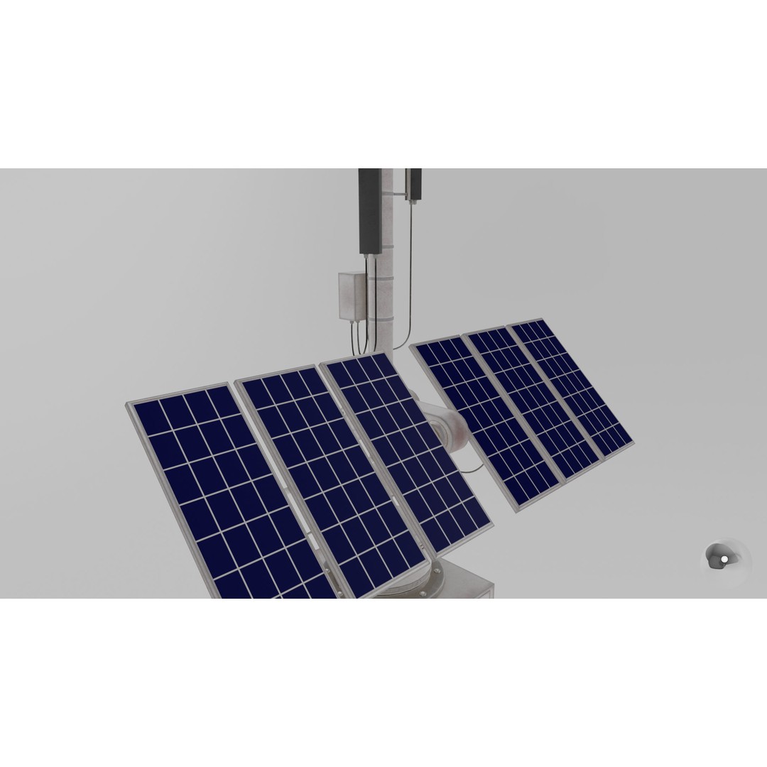 Solar Panel 3D Model – Low Poly PBR Asset, FBX/OBJ Formats - View 17