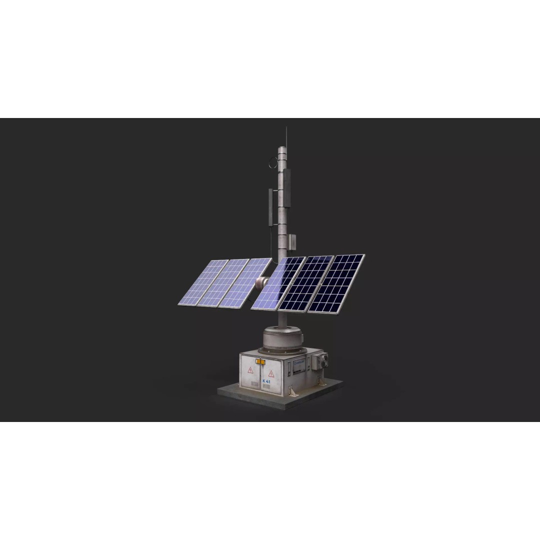 Solar Panel 3D Model – Low Poly PBR Asset, FBX/OBJ Formats - View 2