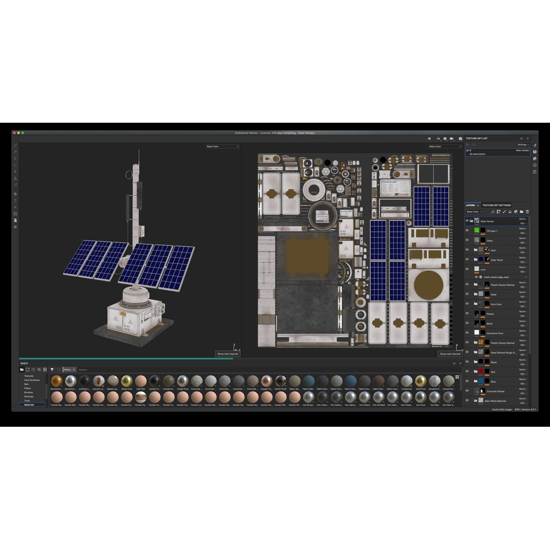 Solar Panel 3D Model – Low Poly PBR Asset, FBX/OBJ Formats - View 7