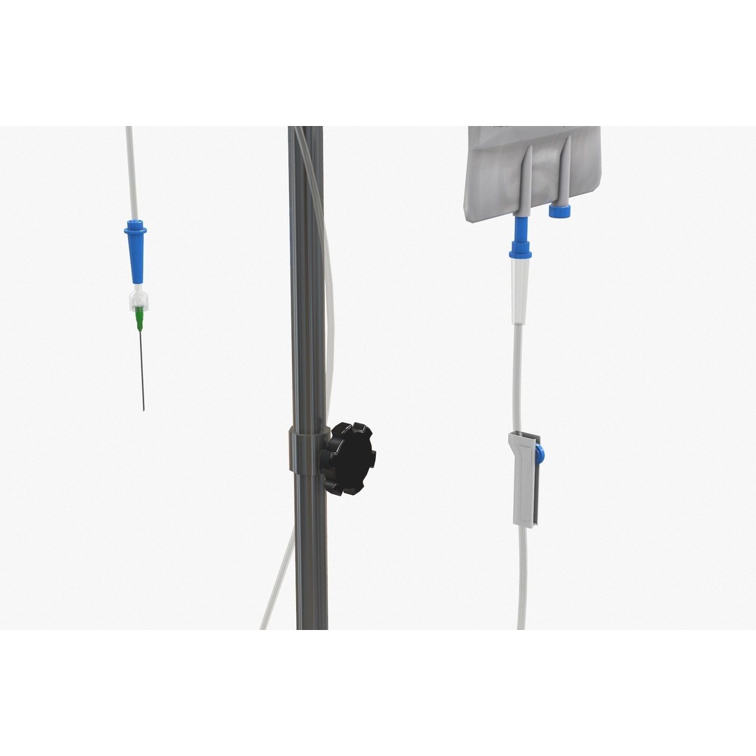 IV Blood Bag Dropper Stand 3D Model – Low Poly Medical Asset, FBX - View 5