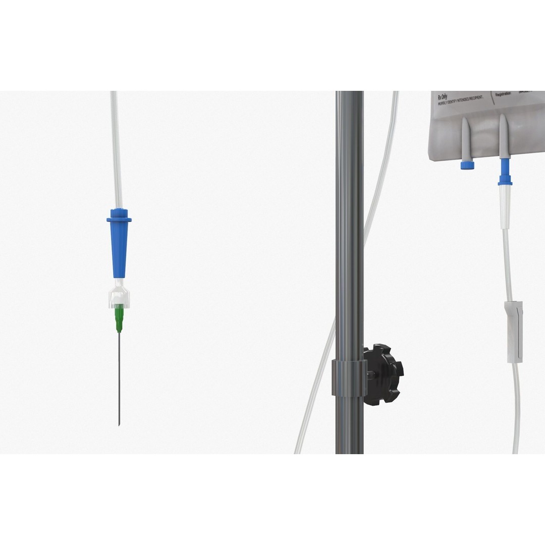 IV Blood Bag Dropper Stand 3D Model – Low Poly Medical Asset, FBX - View 7