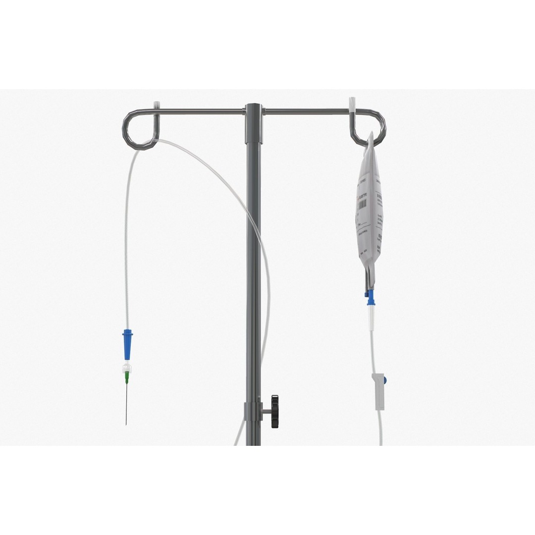 IV Blood Bag Dropper Stand 3D Model – Low Poly Medical Asset, FBX - View 9