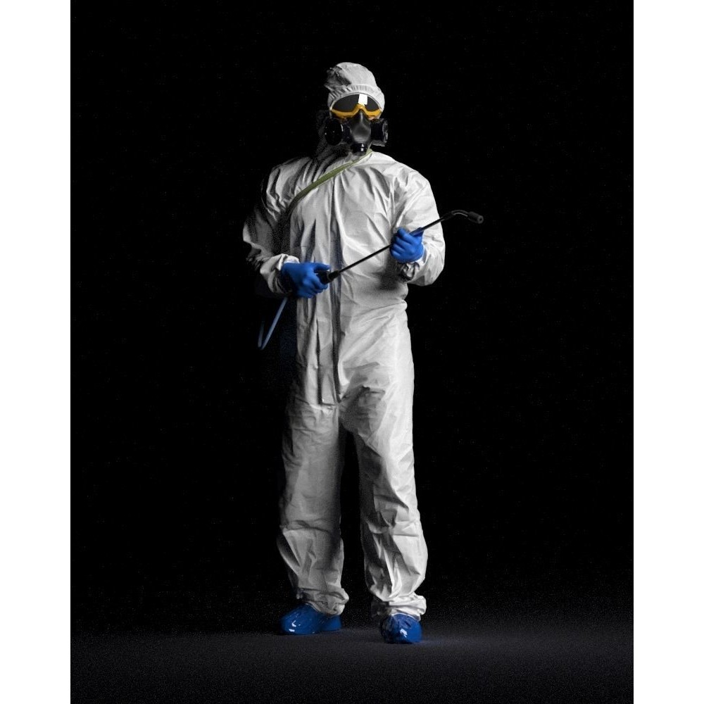 Disinfector 3D Model – Realistic Character in Protective Suit, FBX