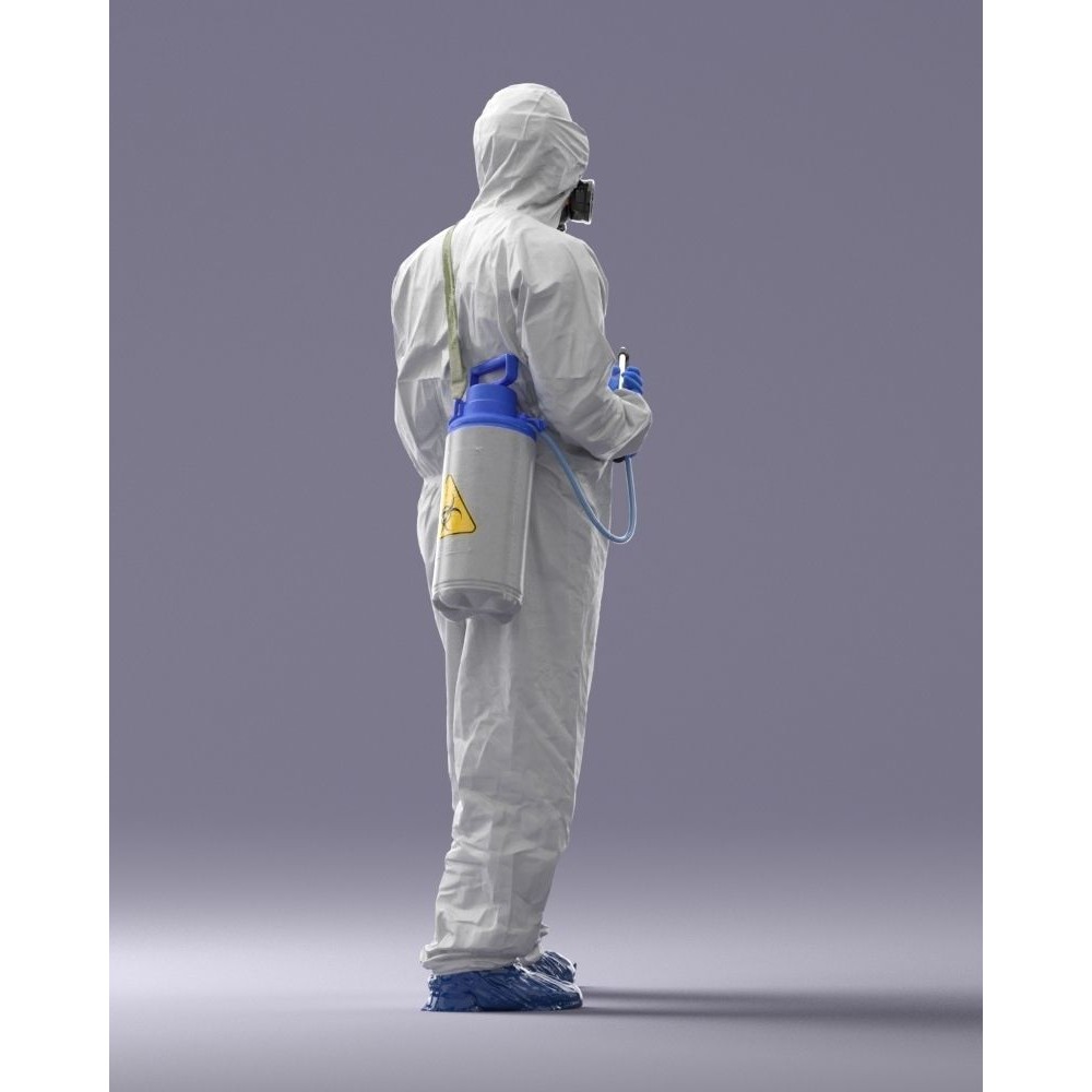 Disinfector 3D Model – Realistic Character in Protective Suit, FBX - View 18