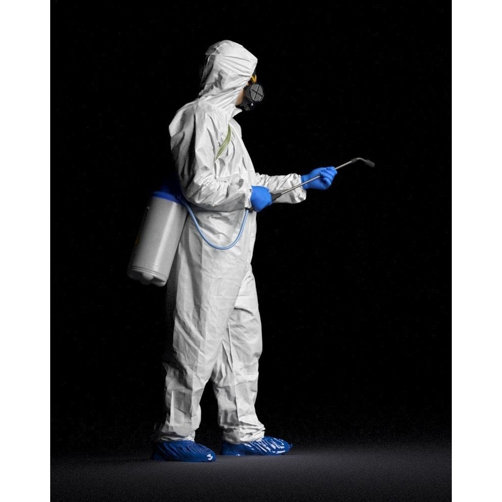 Disinfector 3D Model – Realistic Character in Protective Suit, FBX - View 45