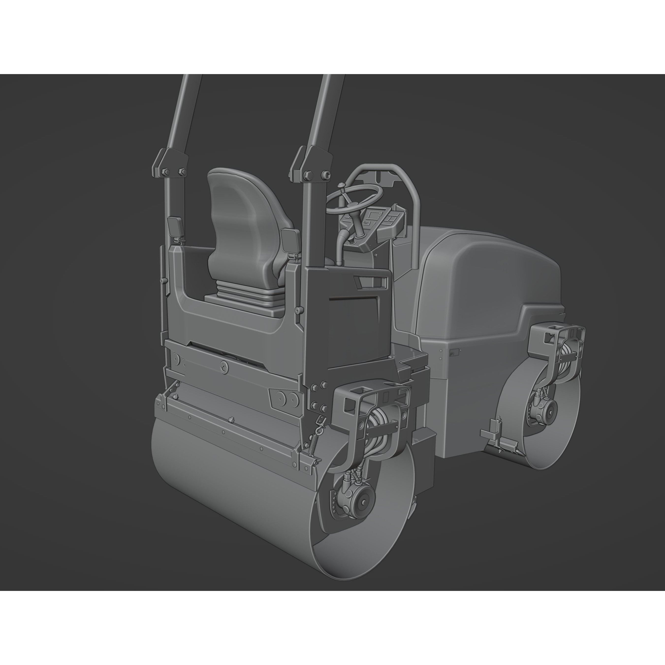 Tandem Road Roller Dynapac CC1200 VI - Game-Ready 3D Model