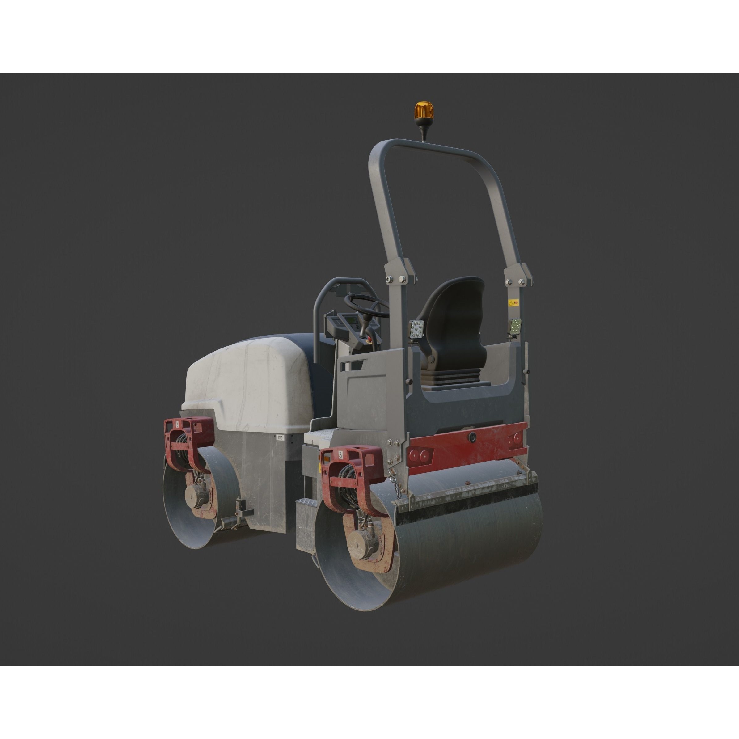 Tandem Road Roller Dynapac CC1200 VI - Game-Ready 3D Model - View 10