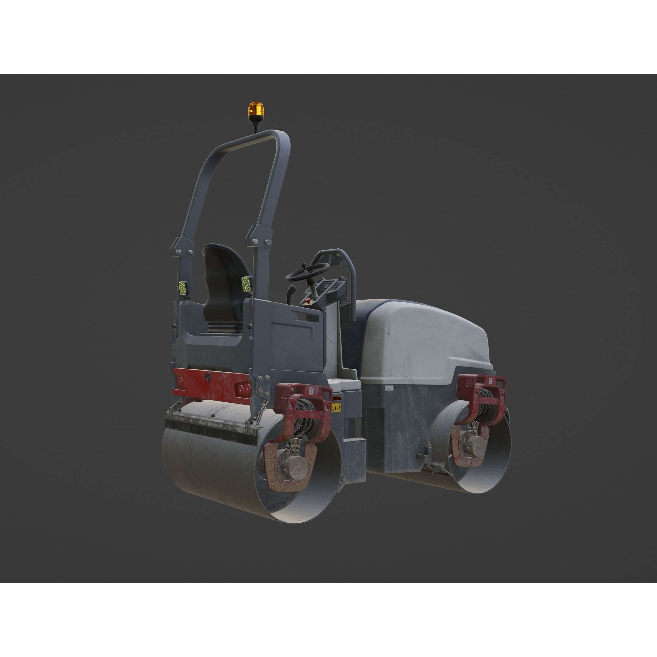 Tandem Road Roller Dynapac CC1200 VI - Game-Ready 3D Model - View 11