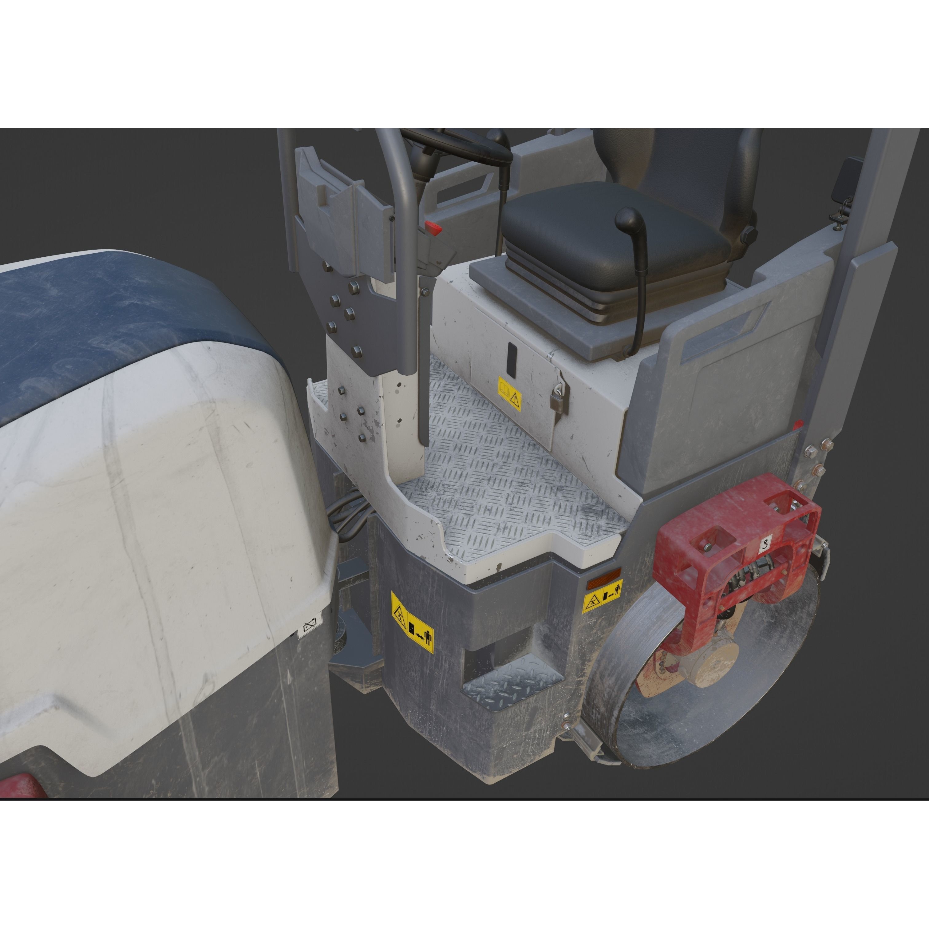 Tandem Road Roller Dynapac CC1200 VI - Game-Ready 3D Model - View 12