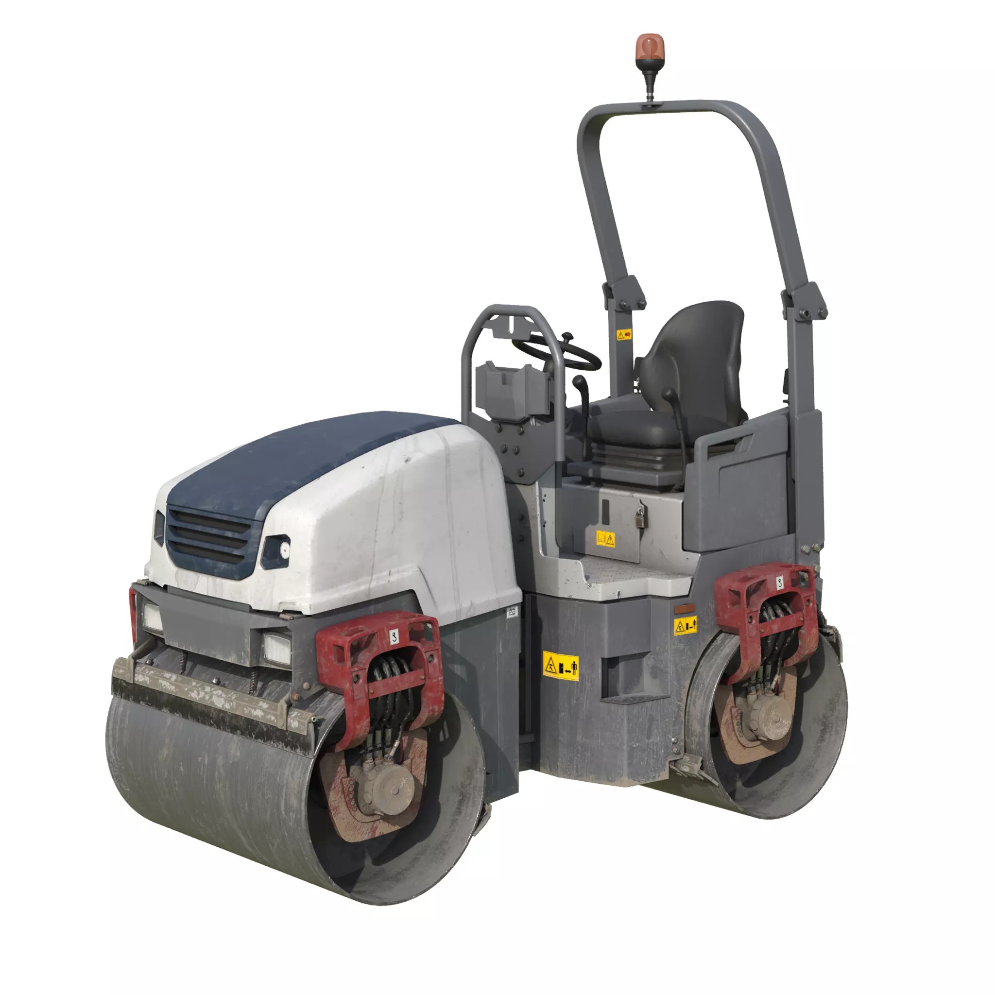 Tandem Road Roller Dynapac CC1200 VI - Game-Ready 3D Model - View 2