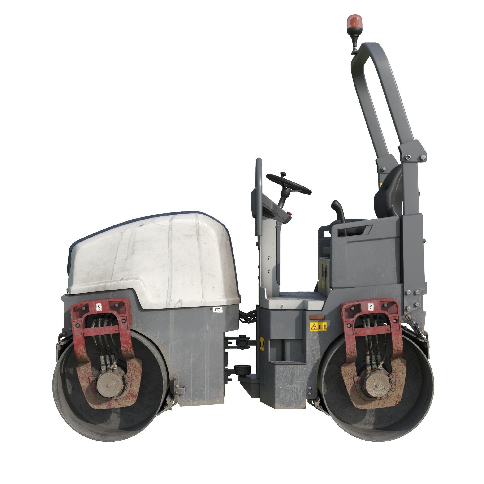Tandem Road Roller Dynapac CC1200 VI - Game-Ready 3D Model - View 3