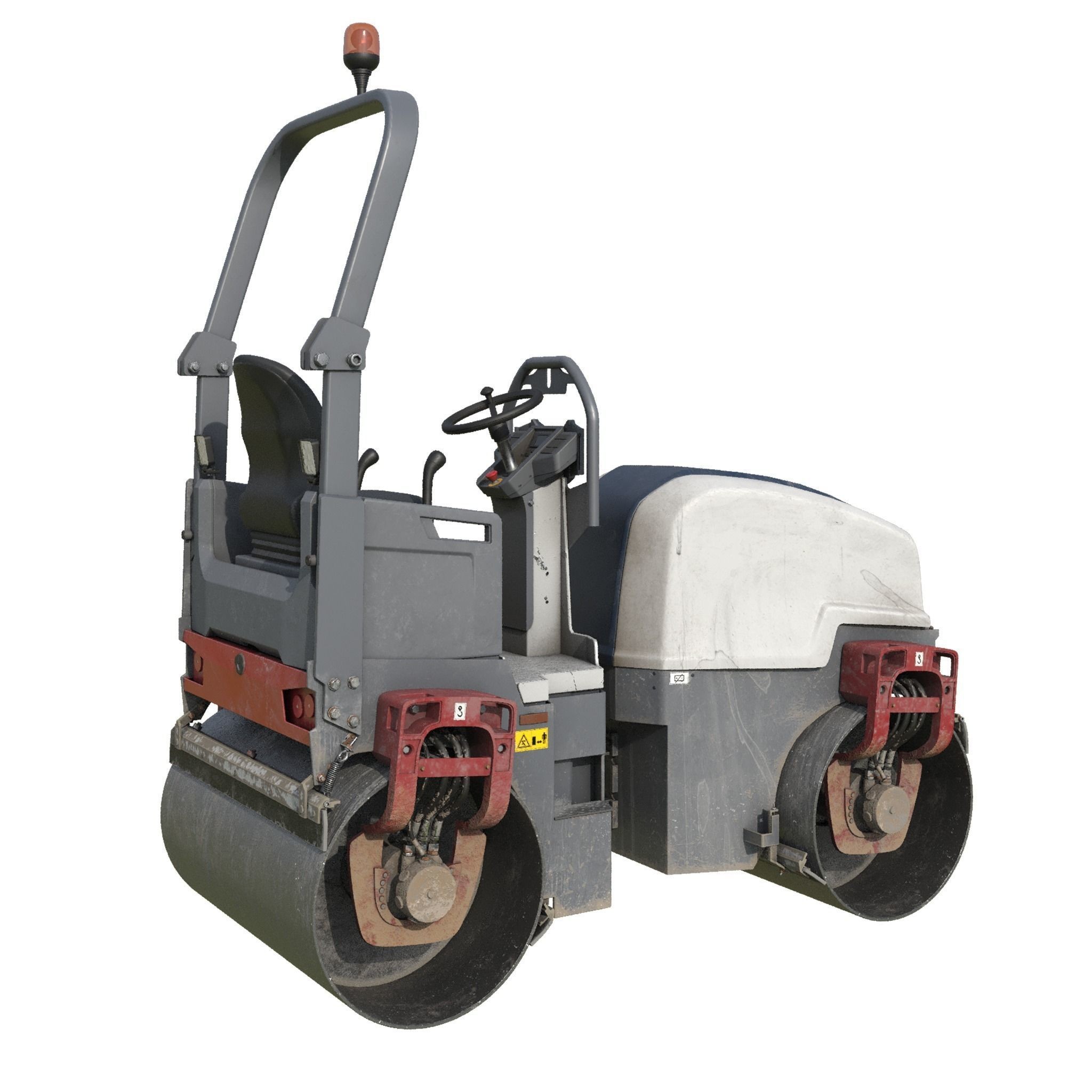 Tandem Road Roller Dynapac CC1200 VI - Game-Ready 3D Model - View 5