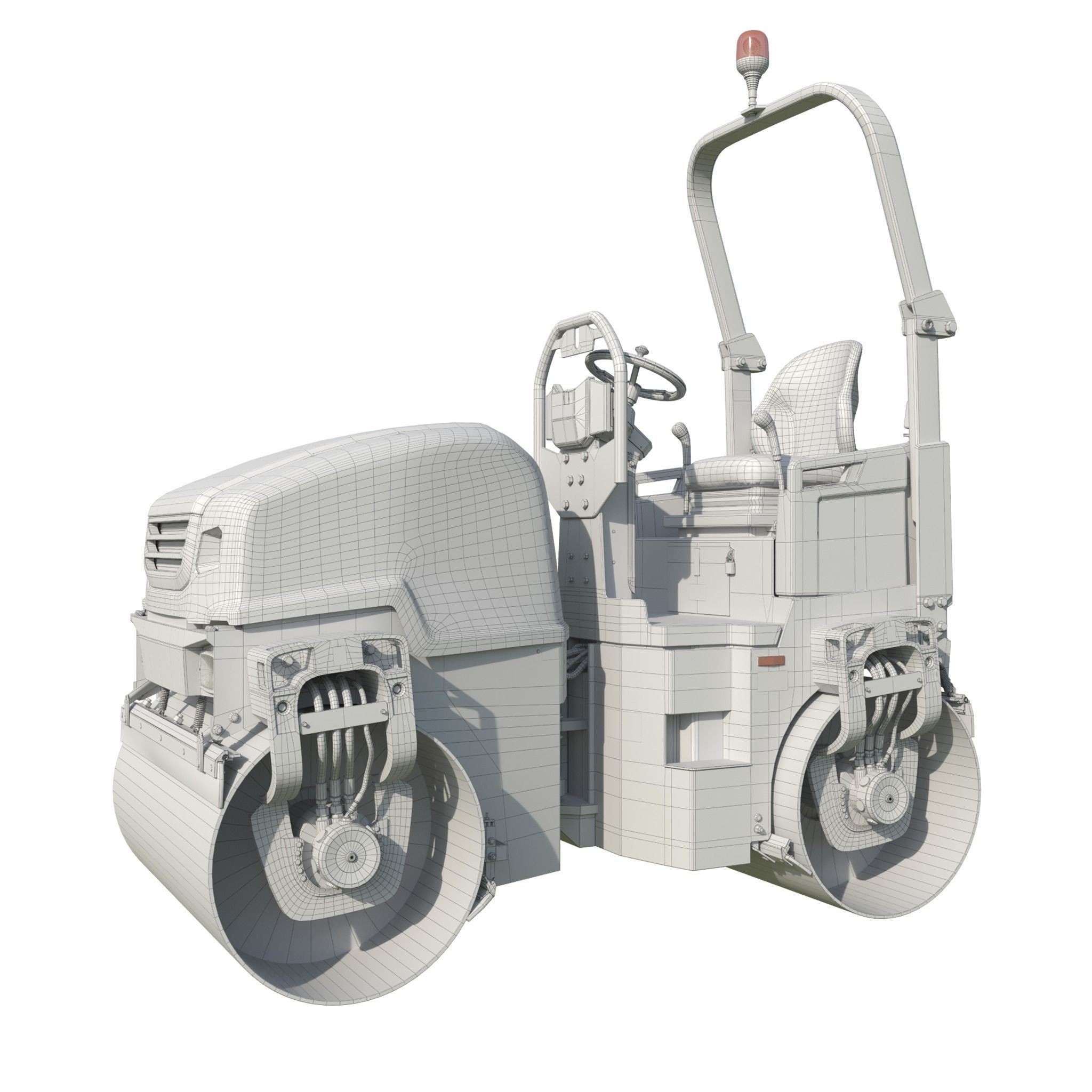 Tandem Road Roller Dynapac CC1200 VI - Game-Ready 3D Model - View 7