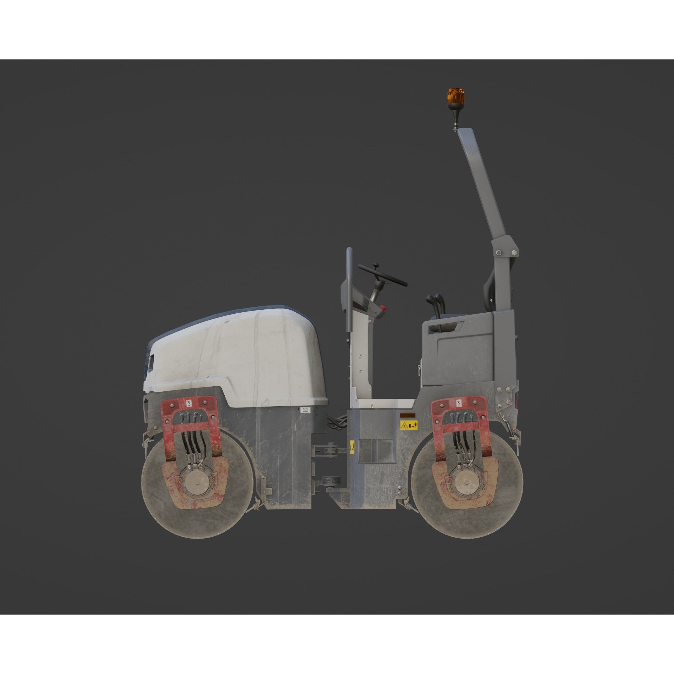 Tandem Road Roller Dynapac CC1200 VI - Game-Ready 3D Model - View 9