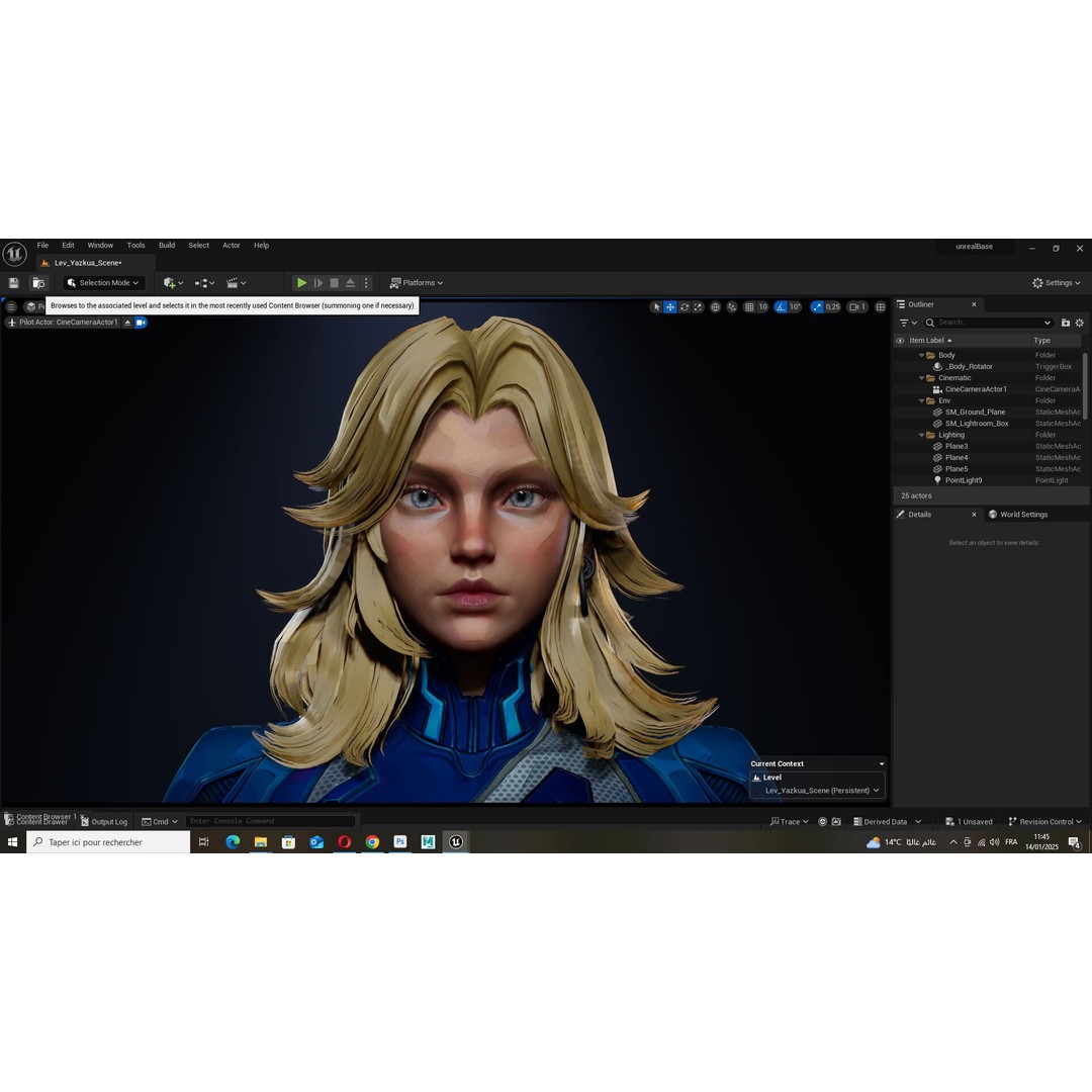 Invisible Woman 3D Model – Low Poly Rigged Character for Animation - View 18