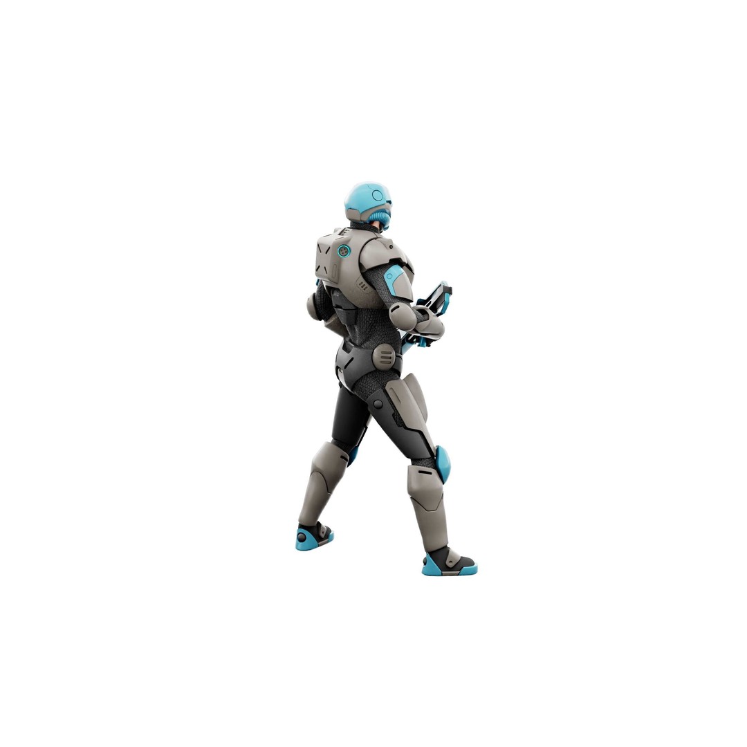 CYBORG SOL-90 3D Model – Rigged Sci-Fi Character for Unity & Unreal - View 17