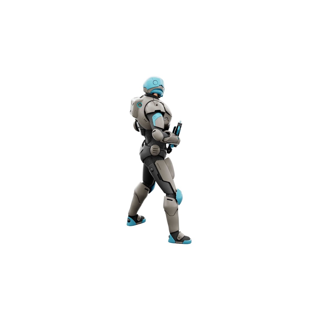 CYBORG SOL-90 3D Model – Rigged Sci-Fi Character for Unity & Unreal - View 18