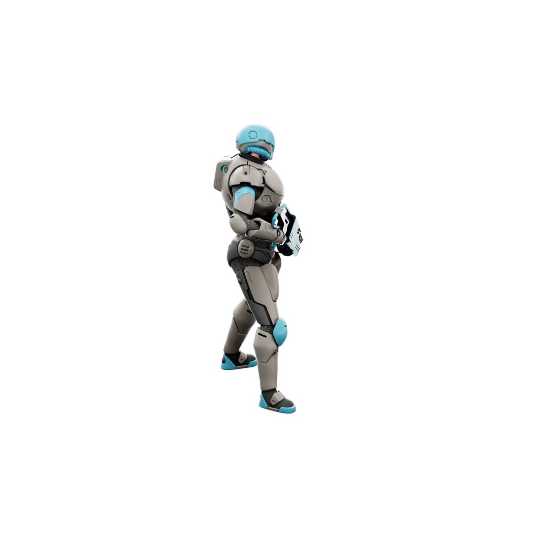 CYBORG SOL-90 3D Model – Rigged Sci-Fi Character for Unity & Unreal - View 19