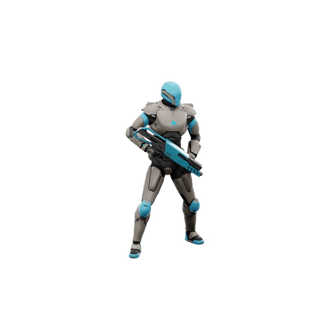 CYBORG SOL-90 3D Model – Rigged Sci-Fi Character for Unity & Unreal - View 22