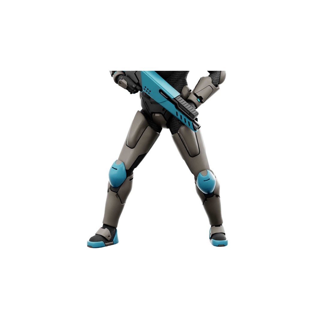 CYBORG SOL-90 3D Model – Rigged Sci-Fi Character for Unity & Unreal - View 30