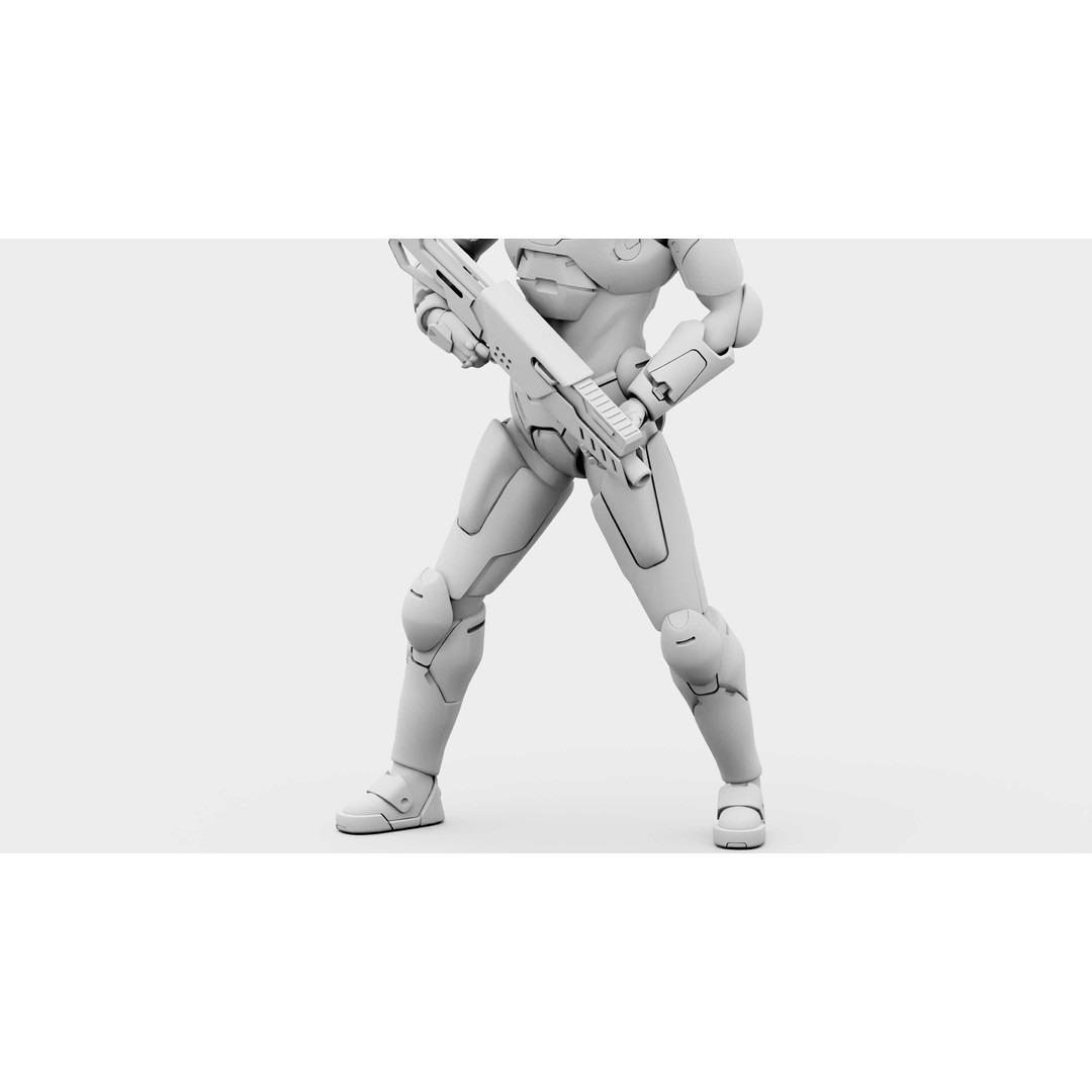 CYBORG SOL-90 3D Model – Rigged Sci-Fi Character for Unity & Unreal - View 36