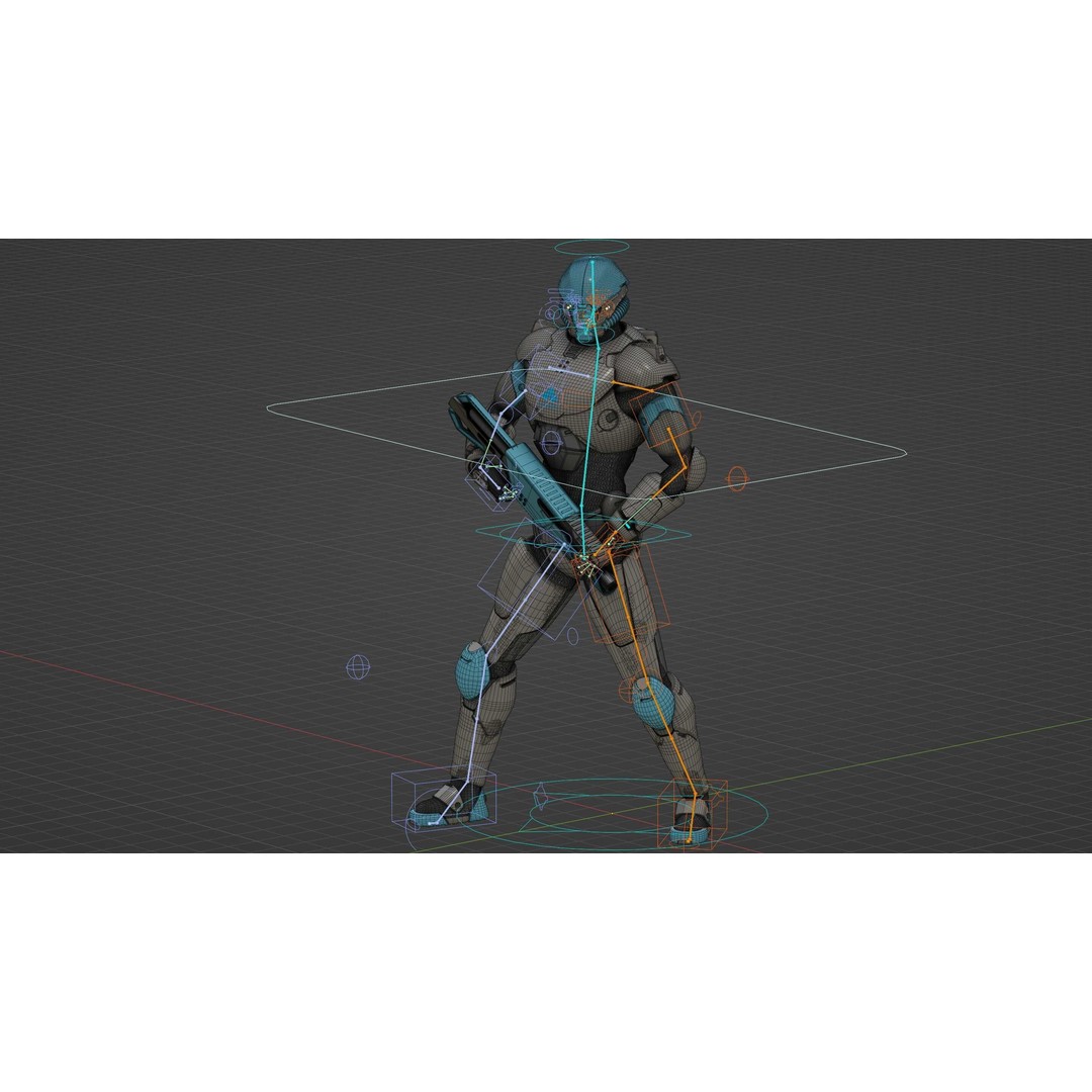 CYBORG SOL-90 3D Model – Rigged Sci-Fi Character for Unity & Unreal - View 37