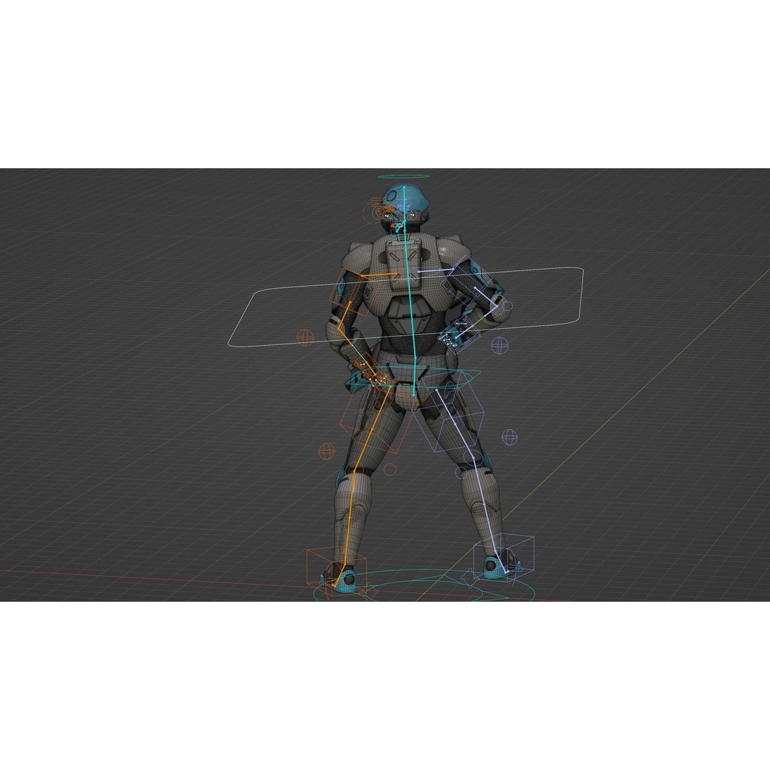 CYBORG SOL-90 3D Model – Rigged Sci-Fi Character for Unity & Unreal - View 38