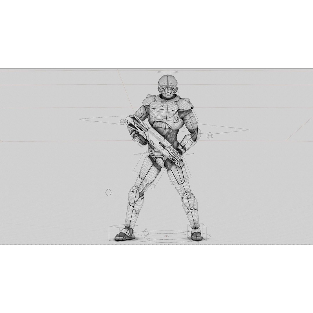 CYBORG SOL-90 3D Model – Rigged Sci-Fi Character for Unity & Unreal - View 41