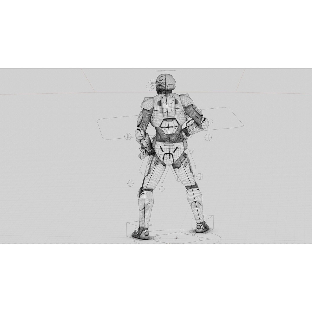 CYBORG SOL-90 3D Model – Rigged Sci-Fi Character for Unity & Unreal - View 42