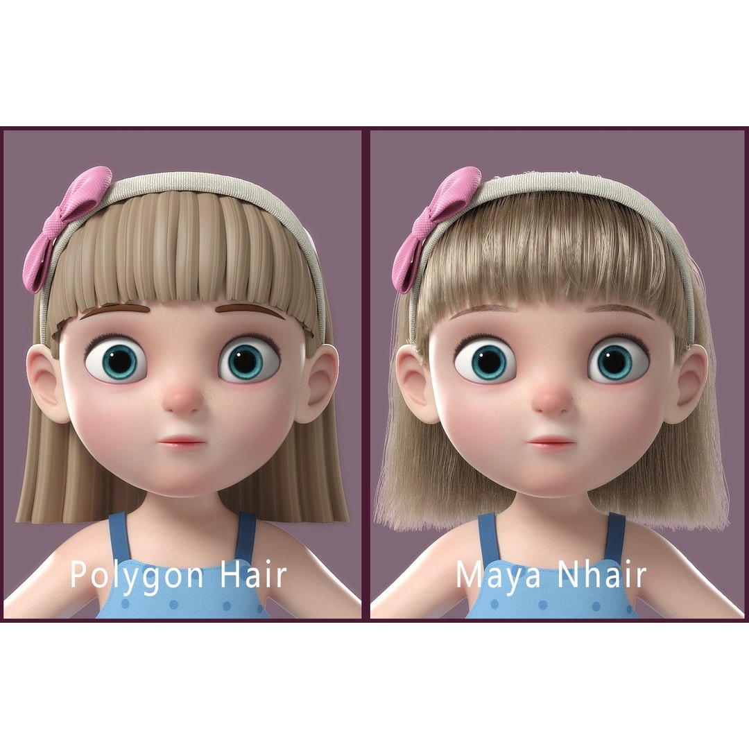 Cartoon Girl 3D Model – High Poly Character, FBX, Ready to Rig - View 22