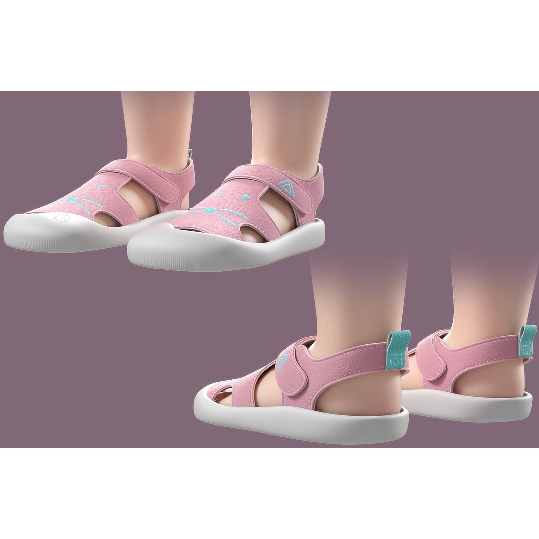Cartoon Girl 3D Model – High Poly Character, FBX, Ready to Rig - View 24