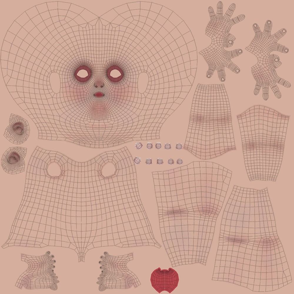Cartoon Girl 3D Model – High Poly Character, FBX, Ready to Rig - View 38