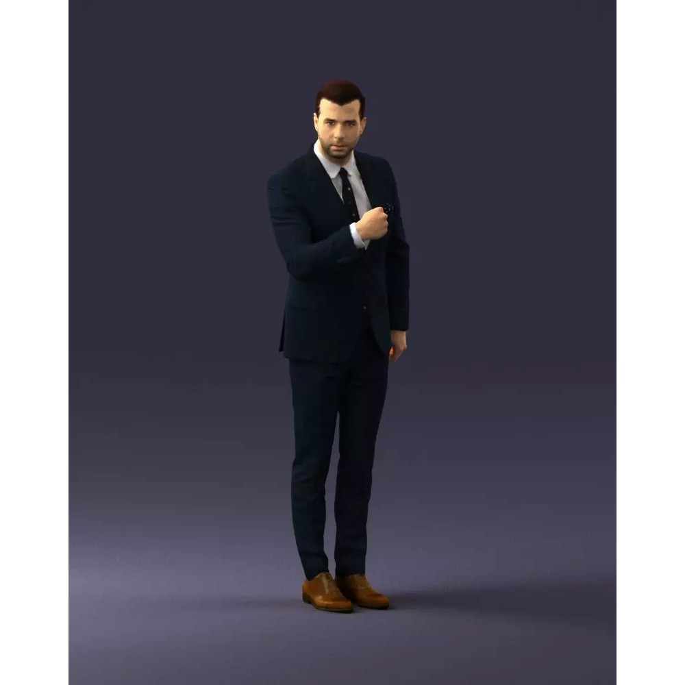 Business Man 3D Model – High Detail Corporate Character, FBX - View 2