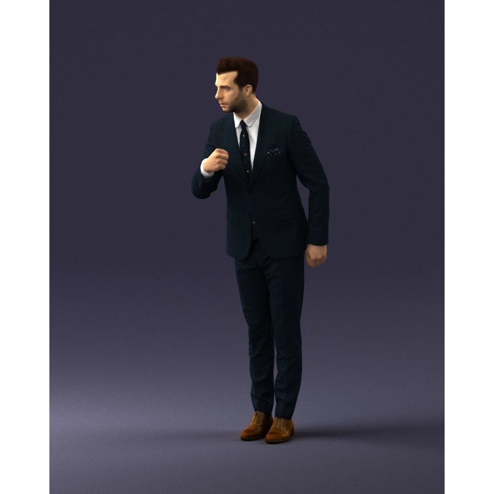 Business Man 3D Model – High Detail Corporate Character, FBX - View 29