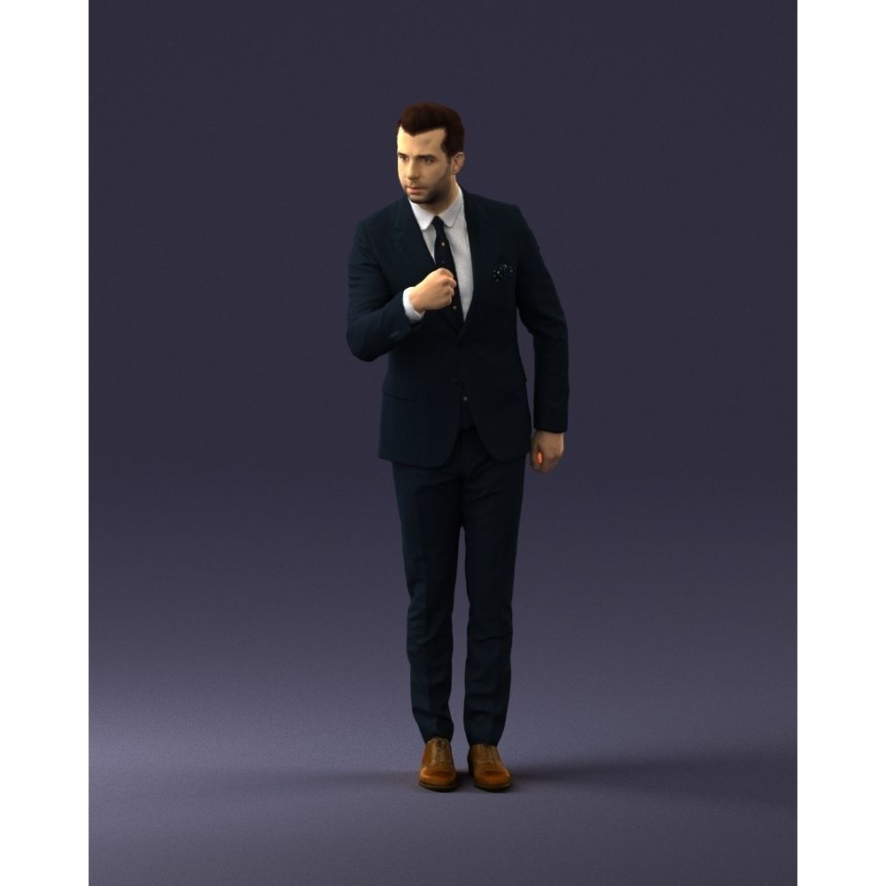 Business Man 3D Model – High Detail Corporate Character, FBX - View 32