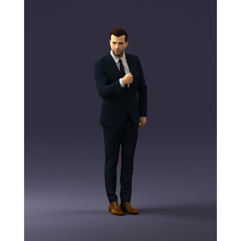 Business Man 3D Model – High Detail Corporate Character, FBX - View 35