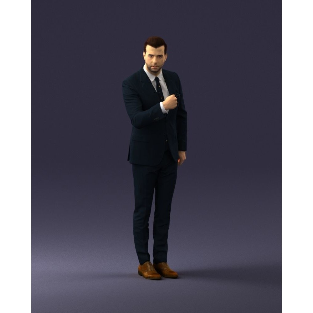 Business Man 3D Model – High Detail Corporate Character, FBX - View 38