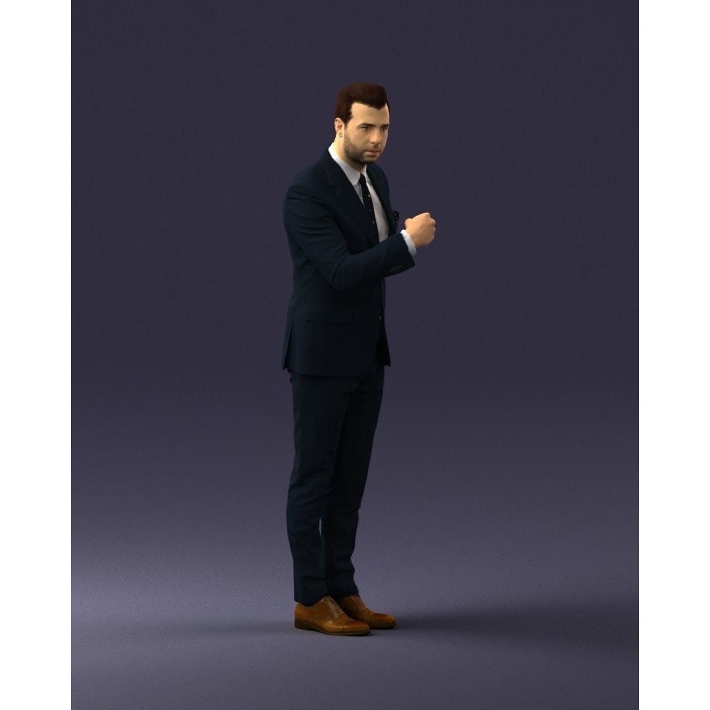 Business Man 3D Model – High Detail Corporate Character, FBX - View 8