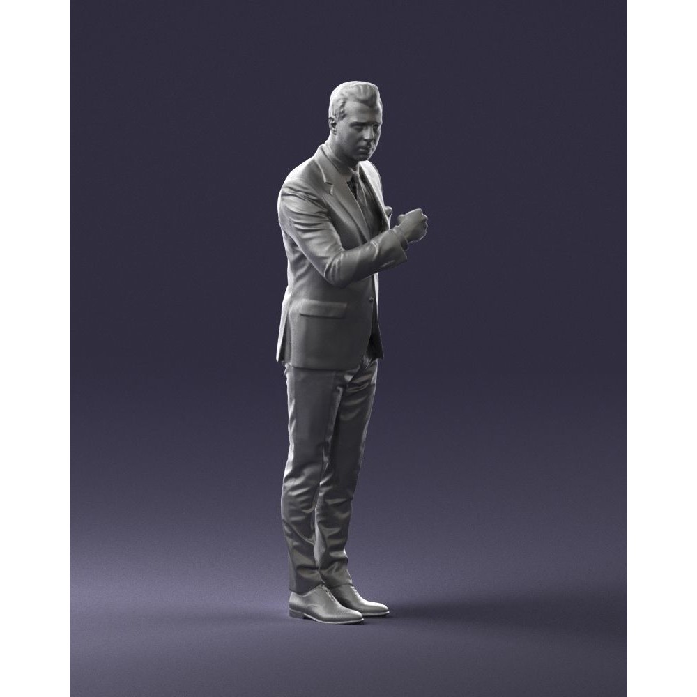 Business Man 3D Model – High Detail Corporate Character, FBX - View 9